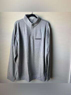 Peter Millar Chicago Booth Pullover 1/4 Zip Sweater Size XXL Organic Blend